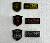Insigne de grade personnalisable en laiton plaqué argent, en forme de bouclier, avec clip, pour uniforme de cérémonie et casque