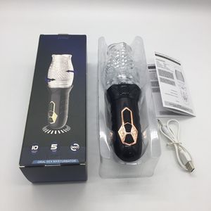 Masturbator Pria Terlaris 10 Getaran 5 Mode Rotasi 360 Derajat Berputar Mainan Seks TPE Genggam untuk Masturbasi Pria - Product Image 6