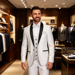 <strong>Men's</strong> Formal <strong>Suit</strong> European and American Three-Piece Business Casual <strong>Suit</strong> Plus Size Groomsmen Wedding Banquet <strong>Suit</strong> - Product Image 6