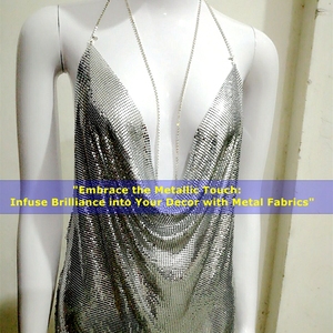 Recorte de malla de aluminio con tela de alambre de tejido liso de diamantes de imitación de cristal para prendas de vestir mejora el arte tejido - Product Image 5