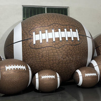 Grand ballon de football gonflable en PVC scellé à l'air, modèle de ballon de rugby gonflable pour la décoration d'événements