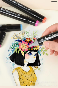 Оптовая продажа с фабрики: Набор высококачественных художественных маркеров (12/24/36/48/60/80 цветов) для детей, смываемые, для рисования, акриловые ручки. - Product Image 6