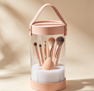 Cylinder Eco-Friendly Paper Tube Packaging with Transparent PVC for Cosmetic Brushes <b>Mascara</b> & Makeup Tools - Product Image 3
