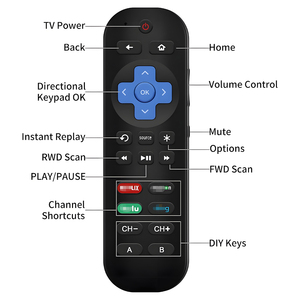 Thay thế điều khiển từ xa cho Roku Express Premiere Ultra Box Player <span class=keywords><strong>1</strong></span> 2 3 4 không thông minh TV Stick-FCC chứng nhận để sử dụng nhà - Product Image 3