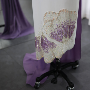 Vestido de Noche de Lujo Sharon Said SS475 Dubai Blanco Lila con Mariposa, Vestido Formal Árabe de Un Solo Hombro para Fiesta - Product Image 4