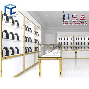 Nuevo diseño de interiores, joyería, decoración, muebles, tienda de joyas blanca personalizada, Mostrador de exhibición, vitrina de joyería de madera - Product Image 4