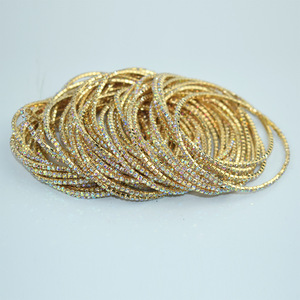 89 Designs Braccialetto Tennis da Ragazza all'Ingrosso con Strass Misti e Cordino Elastico, Braccialetto Tennis con Diamanti - Product Image 1