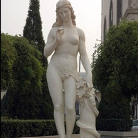 Marbre blanc debout dame pierre femme corps statue érotique sculpture