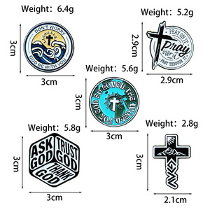 Broche Creativo con Diseño de Montaña, Océano e Isla, Insignia Redonda, Accesorio de Solapa para Ropa, en Stock - Product Image 4