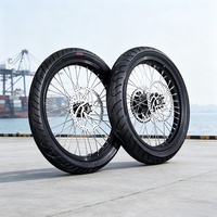 Ensemble de roues Supermoto Motard KYZ Sur-Ron Light Bee X 17 pouces, jantes en alliage CNC argentées 1.60 2.15, ensemble de mise à niveau haute performance pour vélo électrique