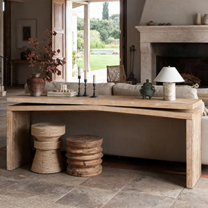 Rustic Solid Wood Veneer Console <b>Table</b> 65 Inch Long Farmhouse Entryway Sofa <b>Table</b> For Living Room Hallway Behind Couch - Product Image 3