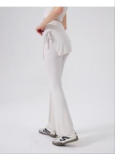 Pantalones de yoga acampanados 2 en 1 de cintura alta para mujer, con efecto levantacola y antitransparentes, ideales para pilates y gimnasio. - Product Image 5