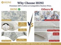 HONI Ensemble de literie 7 pièces en coton épais 100 %, style moderne, très vendu, avec couette intégrée, en promotion