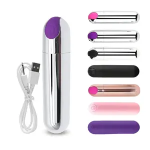 USB-Aufladbarer 10-Gang Mini-Bullet-Vibrator Paar-Klitoris-Massagegerät Weibliches Masturbationsspielzeug aus Silikon Kleines Erwachsenen-Sexspielzeug für Frauen - Product Image 1