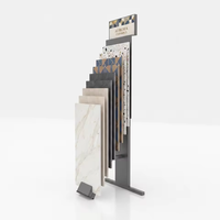 Présentoir Modulaire en Céramique pour Carrelage – Support Incurvé en Métal pour Échantillons de Pierre avec Dimensions et Marquage Personnalisés pour Showroom