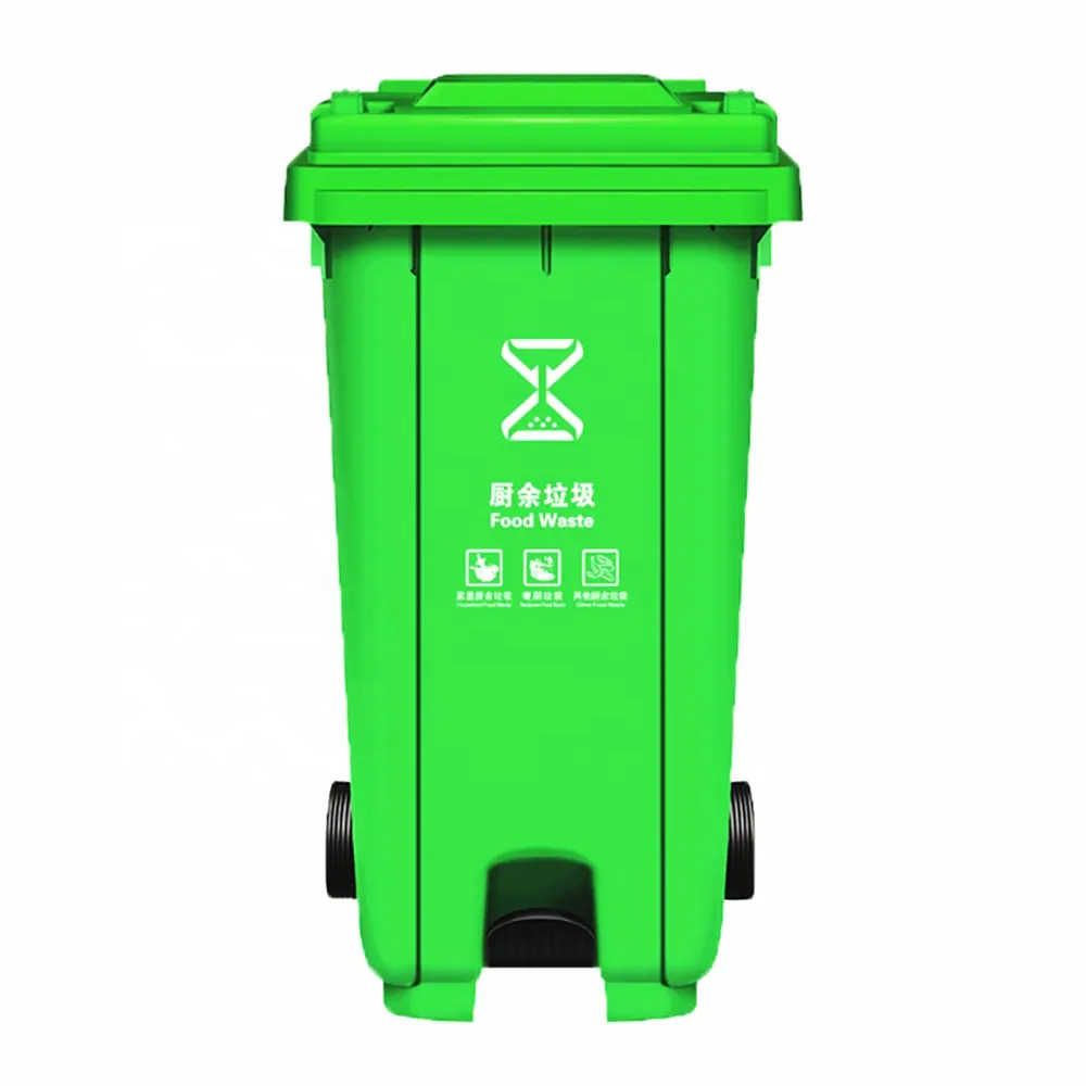 O-Reiniging 120l Plastic Handsfree Buitenshuis Trappedaal Geclassificeerd Afval/Afval/Vuilnisbak/Blik, Recycle Afvalcontainer