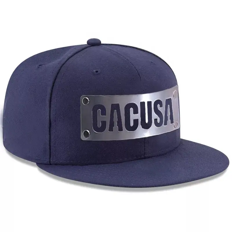عالية الجودة الأزياء قبعة snapback مُخصصة بالجملة مخصص شعار معدني التصحيح الهيب هوب لوحة معدنية قبعات قبعة