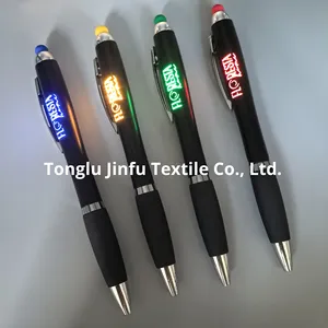 Stylo à bille <span class=keywords><strong>publicitaire</strong></span> lumineux LED coloré créatif avec écran tactile et fonctions rotatives Cadeau d'affaires - Product Image 2