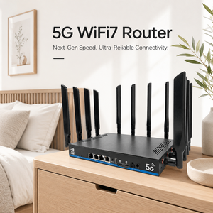 Routeur Wifi7 5G avec carte SIM, <span class=keywords><strong>modem</strong></span> 802.11BE 19000 Mbps, couverture longue portée, routeurs d'entreprise Openwrt, routeur CPE Wifi7 5G - Product Image 1