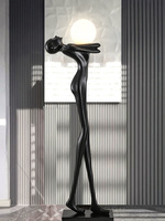 JYLIGHTING Hôtel Nordique Salon Coin Résine Sculpture Lampadaire Moderne Minimaliste Art Décoration Debout Led Lampadaire