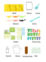Kit de plantes succulentes en plâtre pour bricolage Kit de peinture créative pour enfants Jouets éducatifs Porte-stylo créatif Ensemble de fleurs en gypse