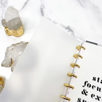 Couvertures de carnet de notes personnalisables en cuir givré pré-perforées pour agenda à disques avec coins arrondis - Cadeau