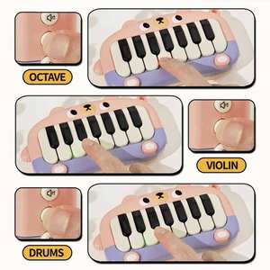 Wholesale <b>Instrument</b> Bear Piano Electric Music Lights Keyboard Stem <b>Musical</b> <b>Instrument</b> Toys - Product Image 4