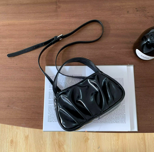 Nuevo Bolso de Mano de Diseño Coreano, Mini Bolso de Cuero PU Arrugado para Mujer, Bolso de Hombro Inclinado para Mujer - Product Image 2