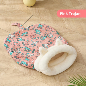 LY Cuccia Calda per Animali Domestici <span class=keywords><strong>con</strong></span> Design a Cappuccio - Cuccia Accogliente in Velluto Stampato per Gatti e Cani - Per Estate e Tutte le Stagioni, Lavabile in Lavatrice - Product Image 2