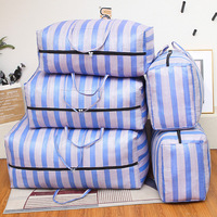 Sac de rangement et de déménagement portable en nylon, forme cube, style Asie du Sud-Est, pour vêtements et literie