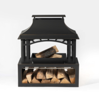 Cheminée à bois en acier corten pour foyer d'extérieur robuste pour patio/camping dans l'arrière-cour et feu de joie avec écran à étincelles