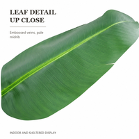 Plante artificielle Oiseau de paradis en pot, grande plante d'intérieur, faux arbre à feuilles de bananier, décoration d'intérieur, vert réaliste