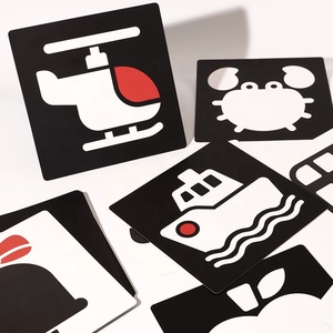 Kartu Flash Bayi Kontras Tinggi, Kartu Aktivitas Pembelajaran Stimulasi Visual Hitam Putih Berwarna, Hadiah Mainan Bayi Baru Lahir - Product Image 6