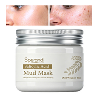 Masque facial en boue à l'acide salicylique et au ferment de riz, anti-points noirs et contrôle du sébum 24h, viral sur TikTok