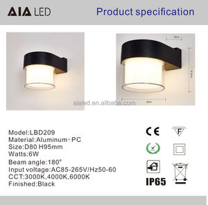 Manufacturer Circular Aluminum External <strong>Black</strong> Wall <strong>Light</strong> Fixture Exterior Wall Lighting <strong>Fitting</strong> Outside Led Wall Lamps for Hotel - Product Image 2