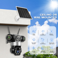 COSFLOW 4G Outdoor Solar PTZ Security Camera IP66 AI Human Detection Night Vision SIM Card SD Card Cloud Storage