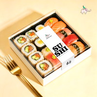 Ensemble de plateaux à sushi en bois élégants, durables, écologiques et recyclables, qualité commerciale, design japonais, finition mate