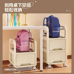 Portable Backpack <b>Storage</b> <b>Cart</b> 3 Tier With Wheels Office Organizer For Books And Supplies - Product Image 4