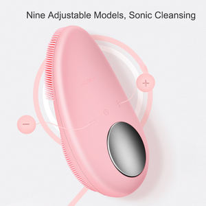 Brosse Nettoyante Électrique Ultrasonique à Marque Blanche, Masseur Facial Chaud, Nettoyant Vibrant en Silicone pour Rajeunissement de la Peau et des Lèvres - Product Image 2