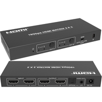Extracteur audio sans fil 18 Gbit/s 4K 2x2 pour commutateur matriciel avec boîtier métallique, compatible système domotique et lecteur Blu-ray