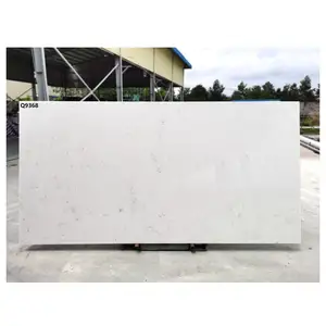 Vietnam solid surface carrara big slab quartz slab large white artificial quartz stone for distributors