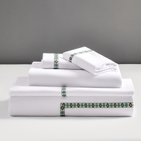 Vente chaude taille personnalisable blanc ensemble de literie qualité tissé design fantaisie pour la maison Airbnb ou hôtel utiliser à prix abordable