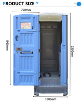 Toilettes mobiles personnalisées, salle de bain portable extérieure, chantier de construction, salle de douche portable de luxe en HDPE avec lavabo et toilettes