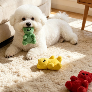 Juguete de peluche con sonido para perros, interactivo, para jugar en interiores, suave, de animales de peluche, con sonido, para entretenimiento de mascotas - Product Image 1