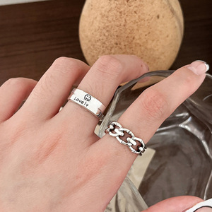 S925 Sterling Silver <b>Ring</b> Smiley Face <b>Open</b> Design Unisex Everyday Wear Jewelry - Product Image 1