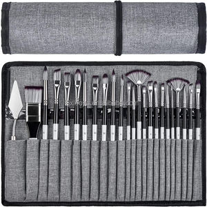 Ensemble de pinceaux d'<span class=keywords><strong>artiste</strong></span> de haute qualité bon prix manche en bois <span class=keywords><strong>matériel</strong></span> de cheveux en Nylon plat <span class=keywords><strong>pour</strong></span> la peinture à l'aquarelle - Product Image 1