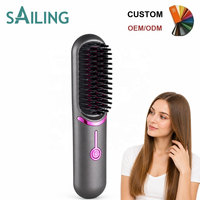 SI5-1002-2 OEM ODM Brosse lissante sans fil USB personnalisable couleur et emballage, 5200mAh, 160-200°C, dents en céramique, usage domestique