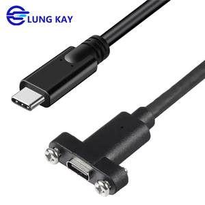 Phổi Kay <span class=keywords><strong>USB</strong></span> C 3.1 nữ vít Bảng điều chỉnh gắn kết với nam cáp mở rộng nhanh chóng sạc 20gbps dữ liệu Sync mở rộng dây <span class=keywords><strong>USB</strong></span> Loại C Cáp - Product Image 1