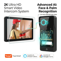 Solution d'interphone vidéo intelligent pour immeubles multi-appartements, système de contrôle d'accès par visiophone IP, moniteur IP65, écran 1P 2K, application Tuya