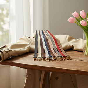 Cinturón plano de PU con hebilla Kx de 2.8 cm para mujer, estilo casual y a la moda. - Product Image 3